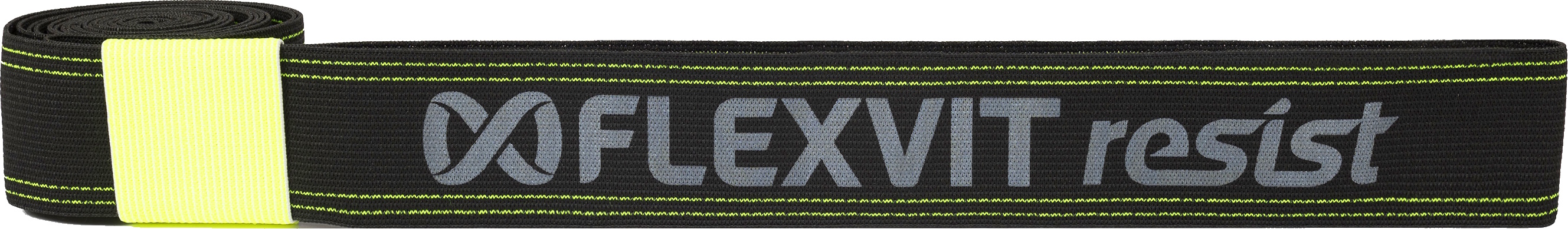 Bracelet de fitness noir avec bande vert fluo et Flexvit res