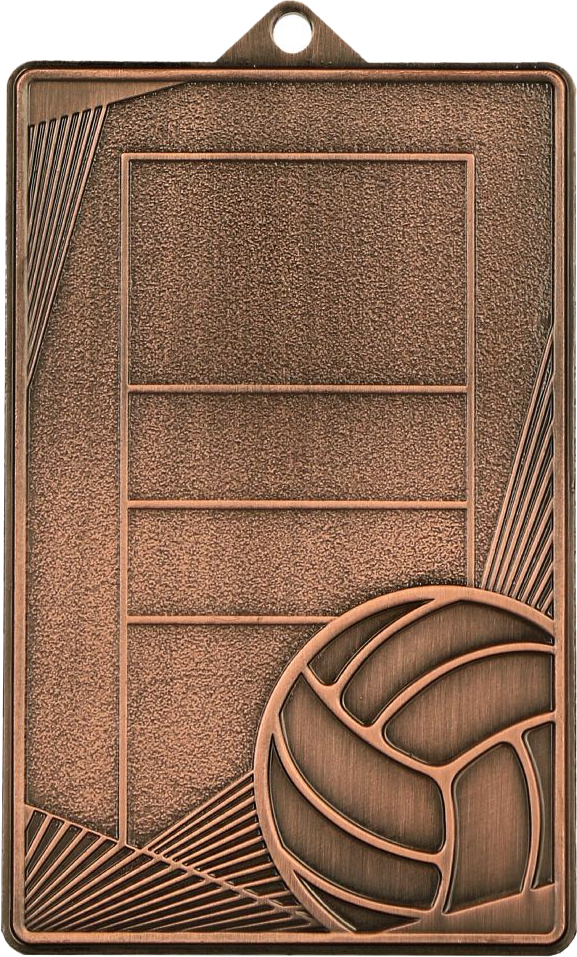 Rechteckigi Brons-Volleyball-Medaille
