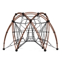 Metall-Klettergerüst mit Seilen in geometrischer Form, ideal für Spielplätze