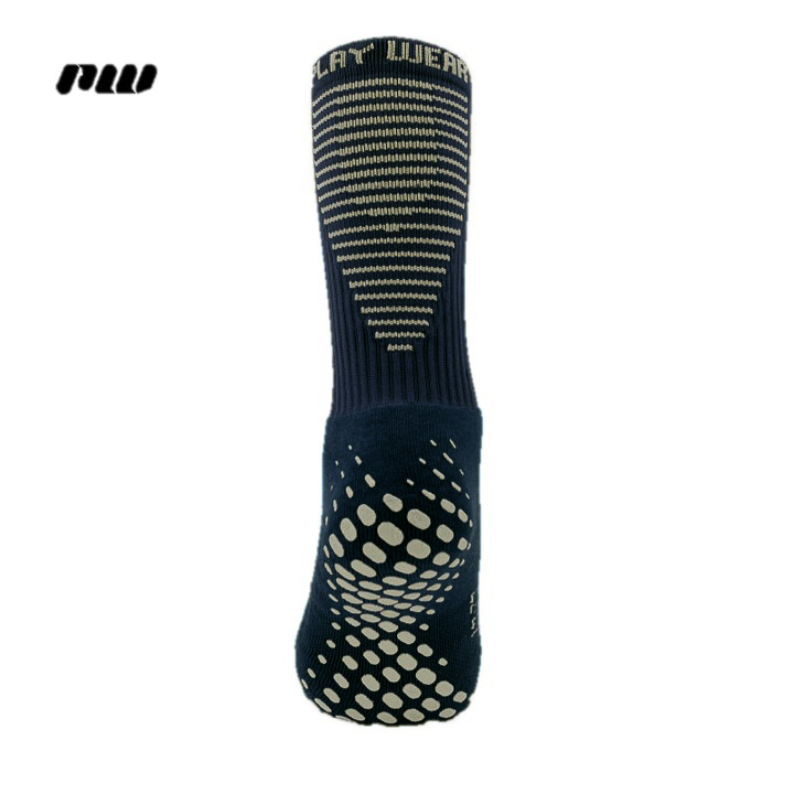 Rutschfeste dunkle Sportsocken mit gepunktetem Sohlendesign