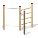 Holz-Klettergerüst mit Turnstange für Kinder