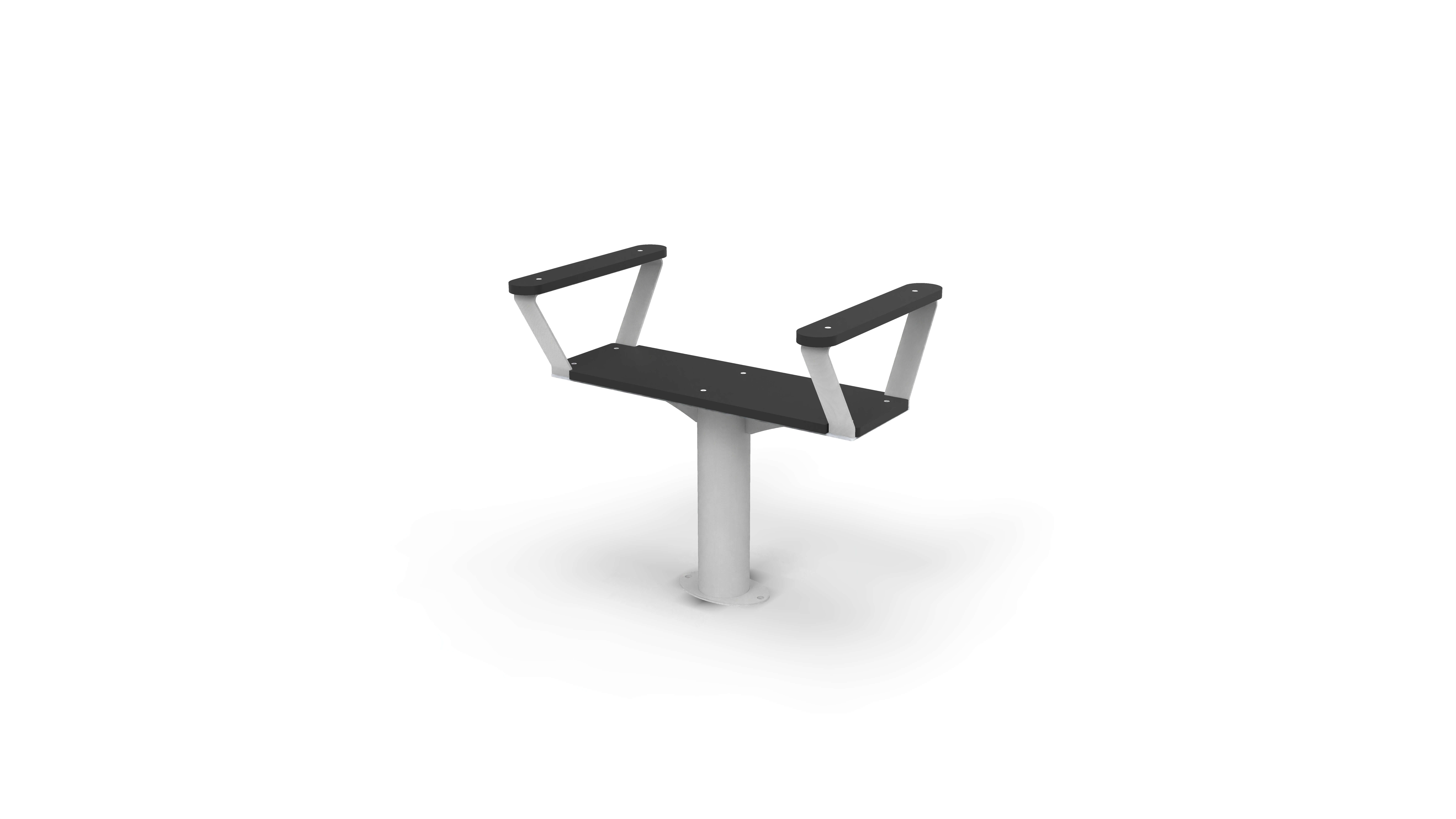 Banc robuste pour l'extérieur avec accoudoirs, idéal pour les parcs et les jardins