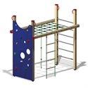 Kinderklettergerüst mit integrierter Kletterwand und Kletternetz