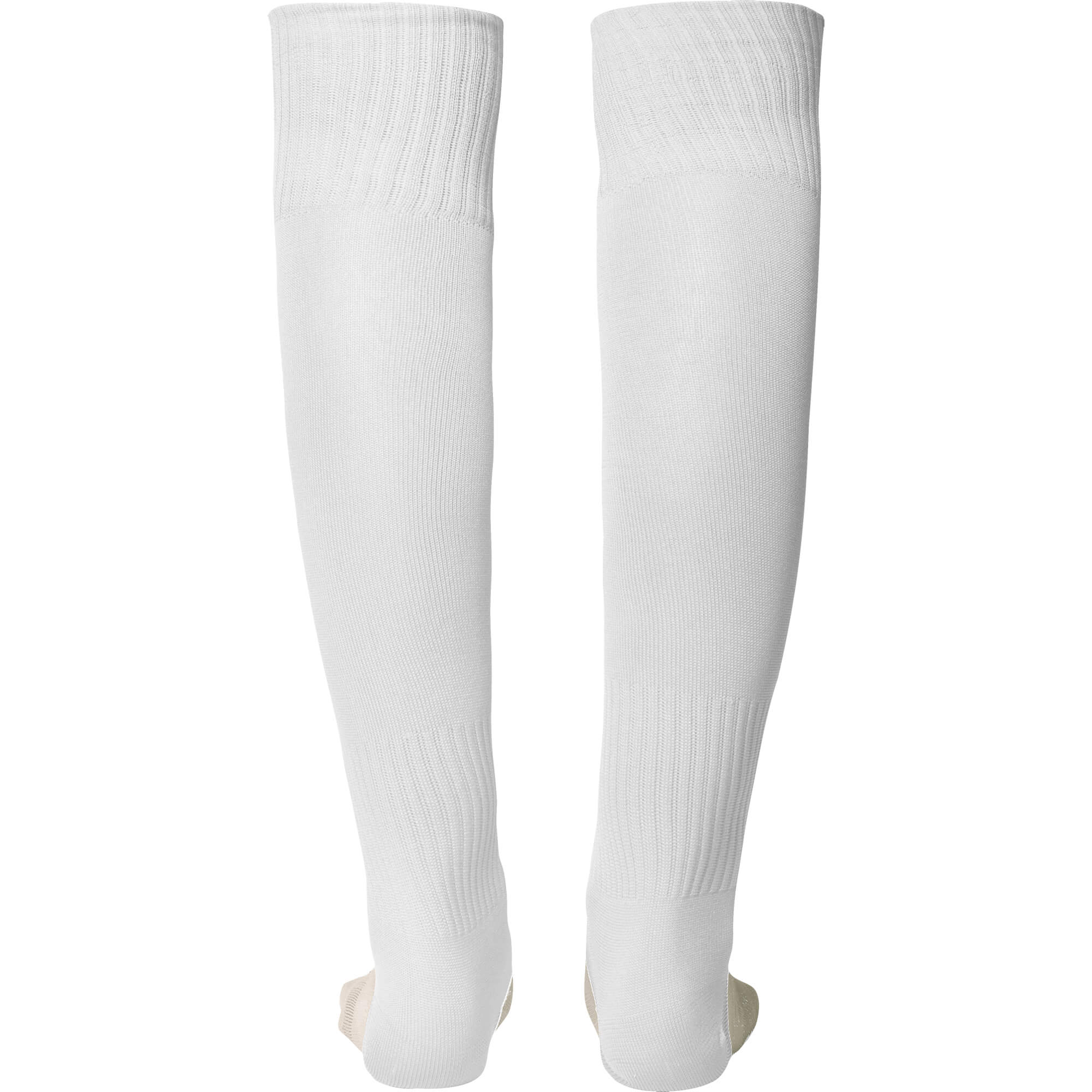 Deux chaussettes blanches, idéales pour le sport et les loisirs
